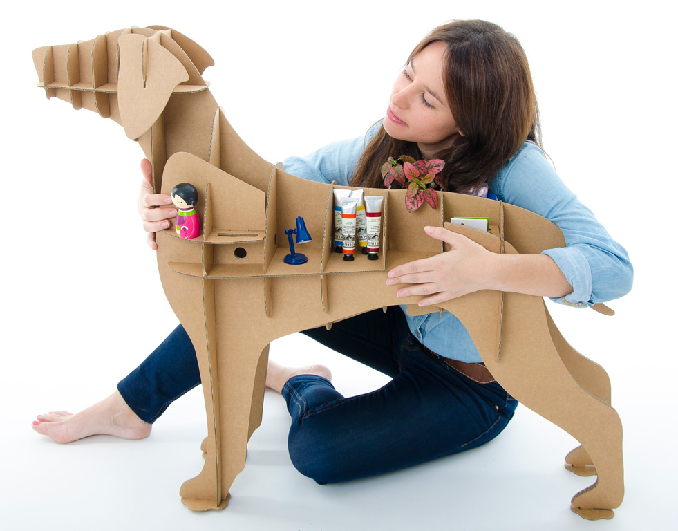 Labrador cardboard dog