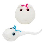 Pack de 2 Peluches Óvulo y Espermatozoide