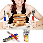 Cubiertos de picnic apilables "Snack N'Stack"