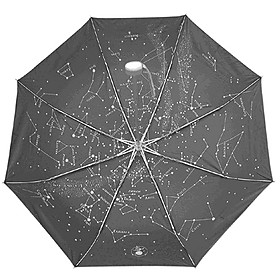 Paraguas Plegable Con Planisferio Fluorescente