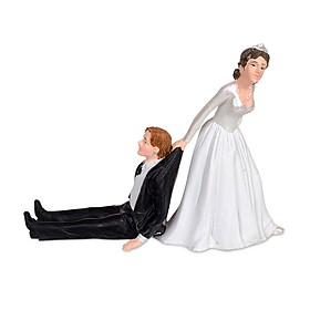 Adorno de Tarta Nupcial para Novios Reacios