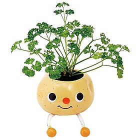 Este simpático macetero con forma de patata redondeada es un diseño japonés. Sus patitas colgantes y su divertida cara con boca sonriente lo convierten en el compañero perfecto de cocina. Tater...