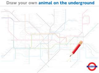 Dibuja tu propio animal en la red de metro de Londres