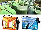 Bandoleras de Vaho Works creadas con carteles publicitarios de PVC