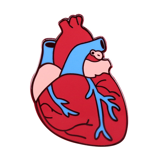 Corazón anatómico de estilo pop