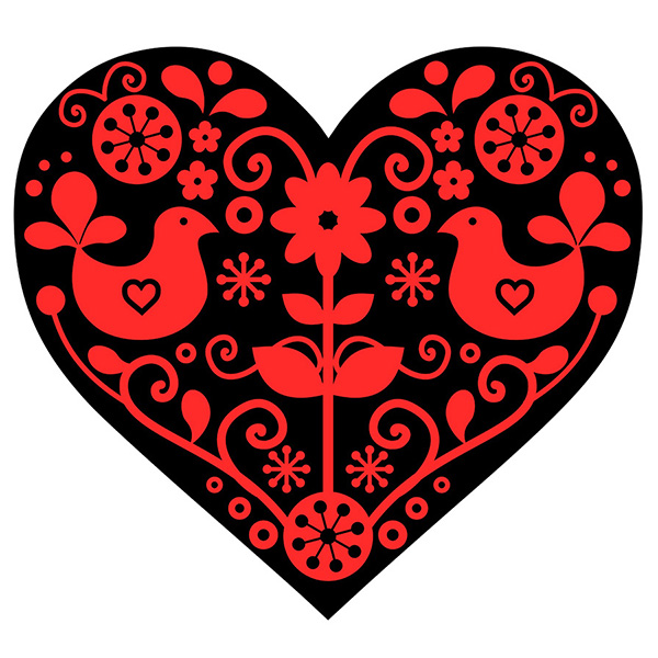 Corazón de diseño escandinavo