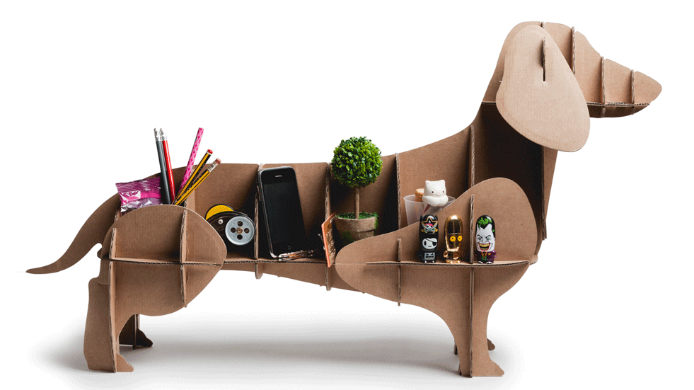 Dachshund cardboard dog