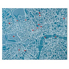 Mapa de Londres de Fieltro Azul