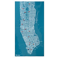 Mapa de Nueva York de Fieltro Azul