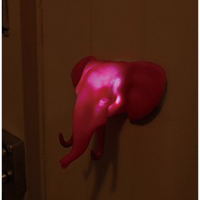Luz para la Puerta Cabeza de Elefante Rosa