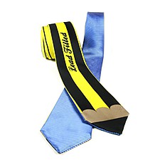 Corbata Reversible Azul/Lápiz