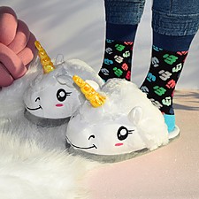 Zapatillas con forma de unicornio
