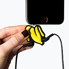 Adaptador para compartir auriculares con forma de banana
