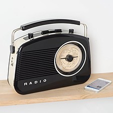 Radio y altavoz Bluetooth de estilo retro