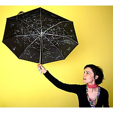 Paraguas Plegable con Planisferio Fluorescente