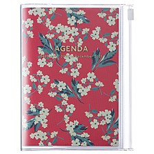 Agenda 2021 de diseño floral japonés en tamaño A5 
