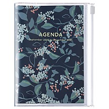 Agenda 2021 de diseño floral japonés en tamaño A6 