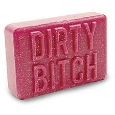 Pastilla de jabón con mensaje Dirty Bitch
