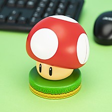 Lámpara con forma de seta de Super Mario