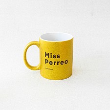 Taza de purpurina con mensaje de reggaeton Miss Perreo