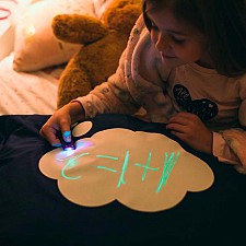 Funda de almohada infantil interactiva que brilla en la oscuridad