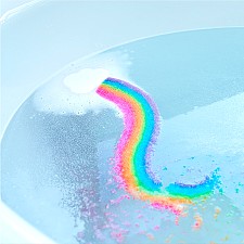 Bombas de baño arcoíris con formas