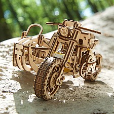 Kit para construir una moto Scrambler con sidecar de madera