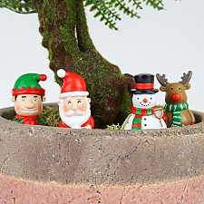 Figuritas navideñas para decorar macetas