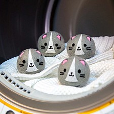 Bolas de lana para secadora con forma de gatitos