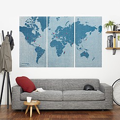 Mapamundi de Fieltro Gigante Pin World