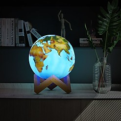 Lámpara con forma de planeta Tierra