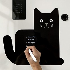 Pizarra nevera magnética gatito negro