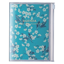 Agenda 2023 de diseño floral japonés en tamaño A6