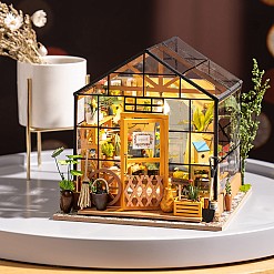 Maqueta de invernadero en miniatura para montar uno mismo