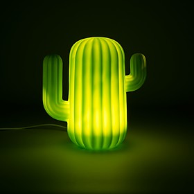 Lampe LED Posable Cactos En Céramique 15cm - Vert - Paris Prix
