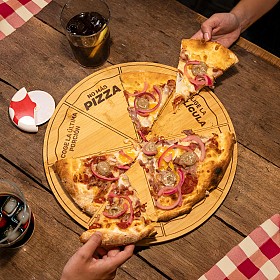 Plato para pizza con retos