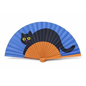 Abanico original con gato tumbado