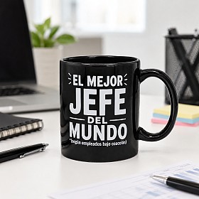 Taza para jefe con mensaje El mejor jefe del mundo