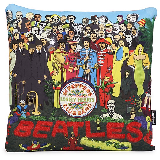 La portada de Sgt. Pepper's en un cojín