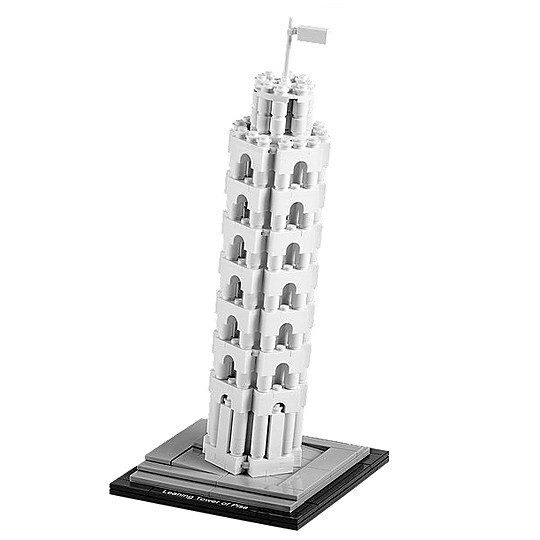 La versión de LEGO Architecture de la Torre de Pisa