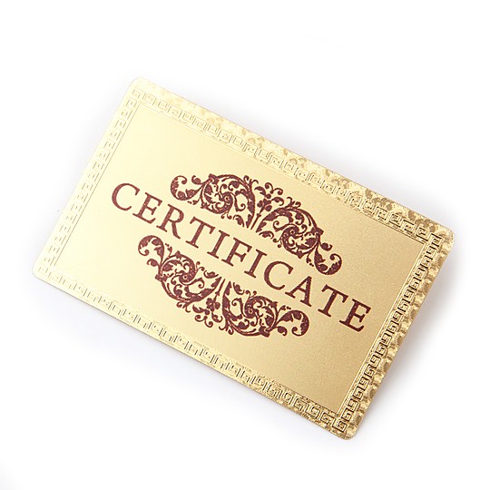 Incluye certificado de autenticidad del oro