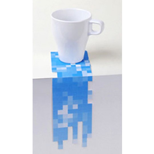 Sombra creada con píxeles de diferentes azules