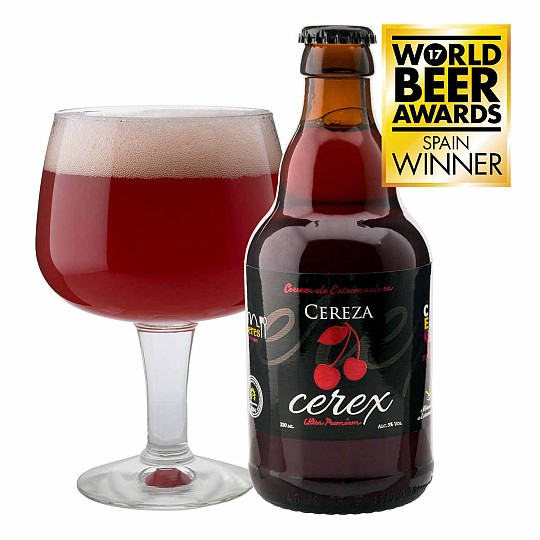 La Cerex Cereza, con premio a la Mejor Cerveza de España 2017 en la categoría Fruit (frutales)