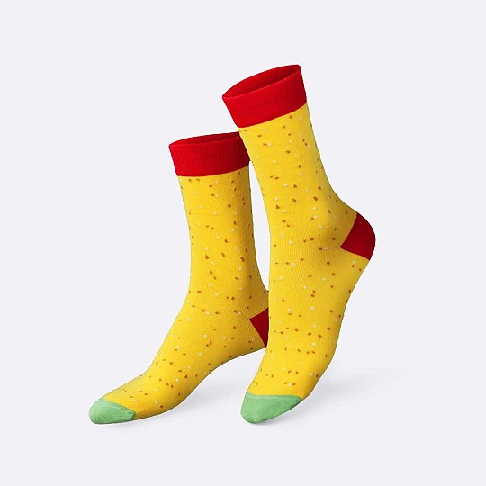 Un par de calcetines forman los nachos 