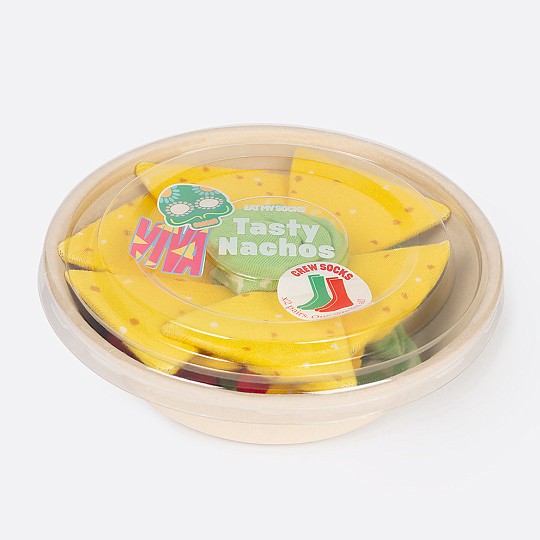 Calcetines originales con forma de bol de nachos
