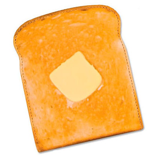 It looks like a piece of toast, but it’s actually a wallet.