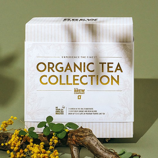 Caja de regalo con una colección de té orgánico