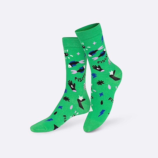 Los calcetines de Piscis son de color verde