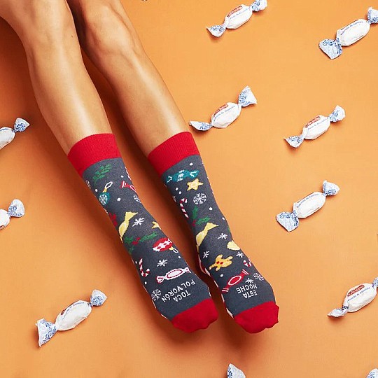 Unos calcetines navideños muy divertidos