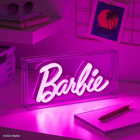 Lámpara de neón de Barbie
